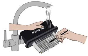 XSPECIAL Meat Tenderizer 48 Blades Stainless Steel - How to clean manually 2