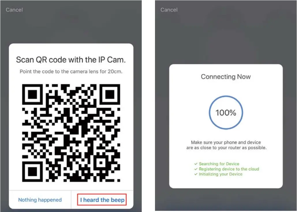 MEARI Speed 2S Bullet Camera - scen qr code 1