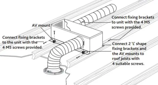 nuaire DRi-365 Whole House Positive Input Ventilation Unit - Unit Mounting