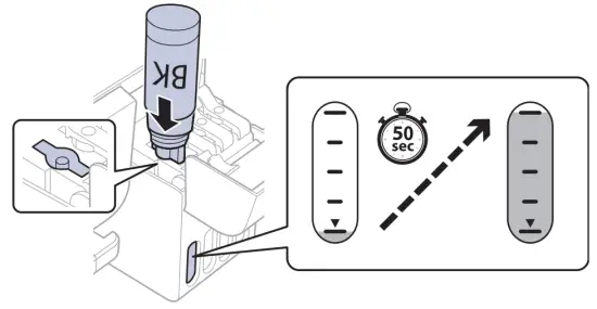 Insert the ink bottle