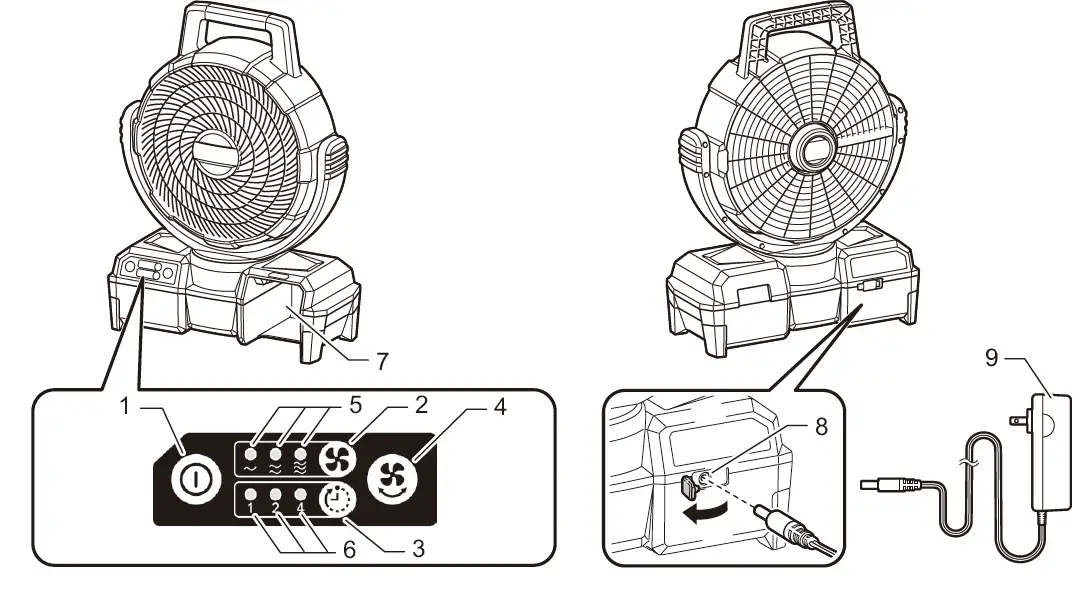 makita-CF001G-Cordless-Fan-FIG-2