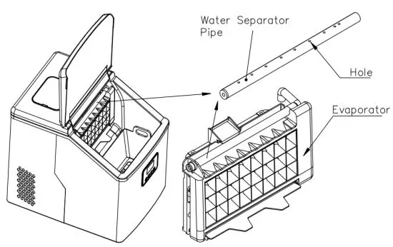 FREE VILLAGE HZB-18F Portable Automatic Ice Maker - unit