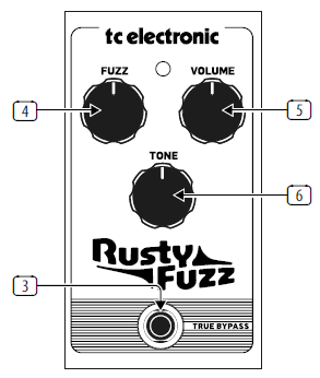 tc electronic 400131 Rusty Fuzz Electric Guitar Effect Fig1
