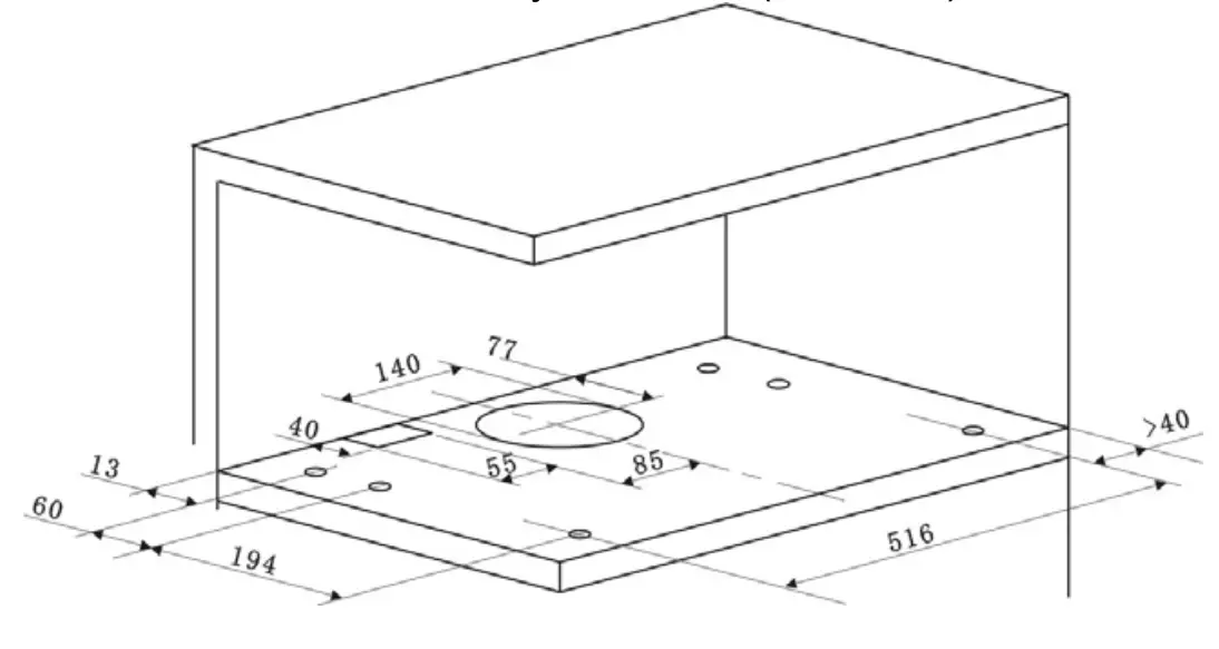 Hoover HHT6300 2X Built-in CookerHood - air outlet 1