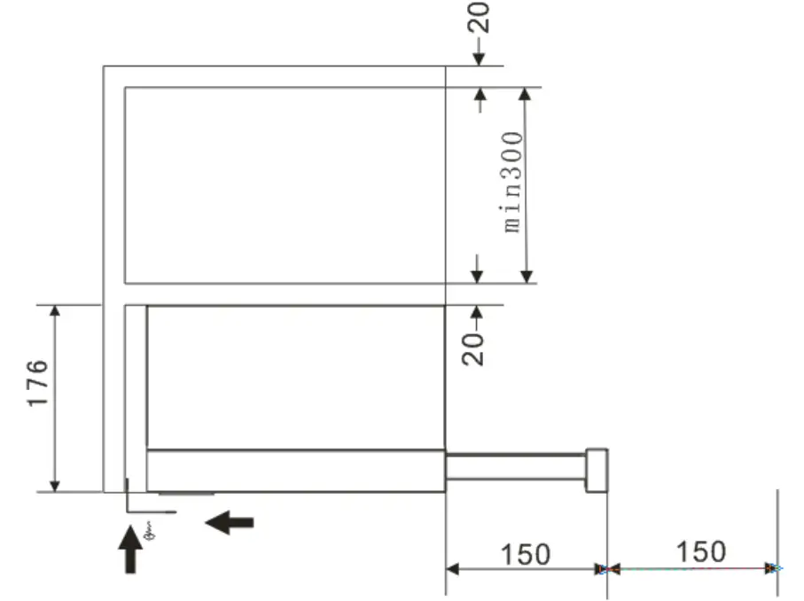 Hoover HHT6300 2X Built-in CookerHood - air outlet 5