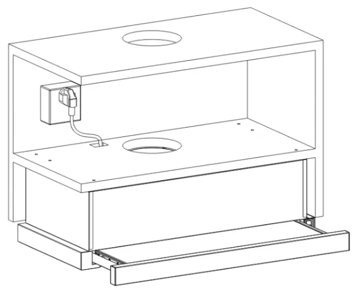 Hoover HHT6300 2X Built-in CookerHood - air outlet 6