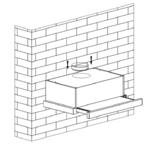 Hoover HHT6300 2X Built-in CookerHood - air outlet