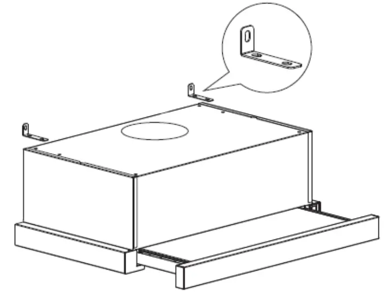 Hoover HHT6300 2X Built-in CookerHood - bracket