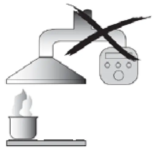 Hoover HHT6300 2X Built-in CookerHood - flames 1