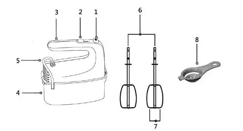 Rasonic RHM-BB5 Hand Mixer Egg Beater FIG 2