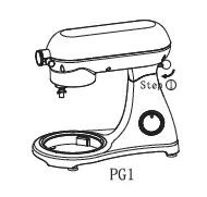 Galanz GLSM07RDR08 Retro Stand Mixer FIG 2