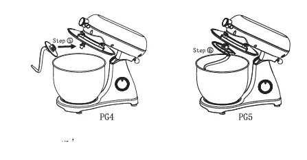 Galanz GLSM07RDR08 Retro Stand Mixer FIG 5