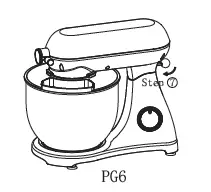 Galanz GLSM07RDR08 Retro Stand Mixer FIG 6