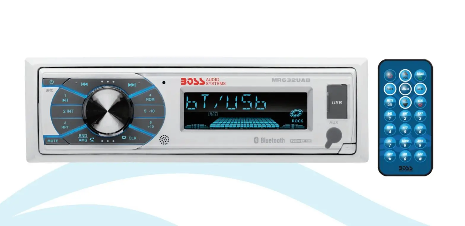 Boss Bluetooth Marine Digital Am Fm Receiver Detachable Panel User Manual