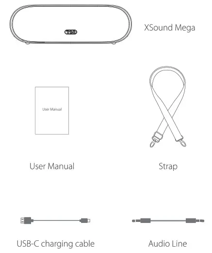 TRIBIT BTS35 XSound Mega Portable Wireless Speaker - Whats in the Box