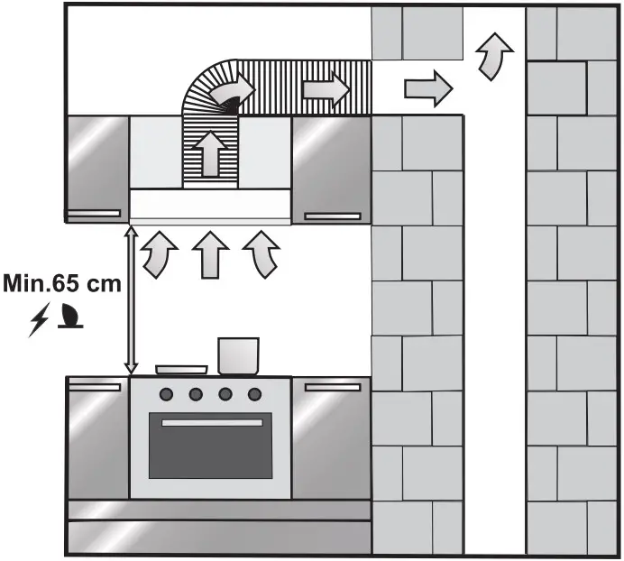 TESY SL 102 2T 60 WX Range Hood - Choosing Location