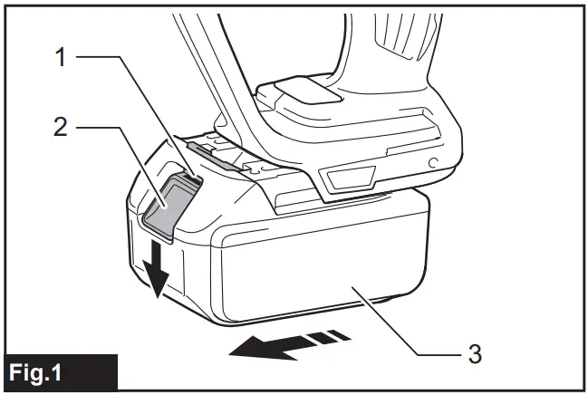 Installing or removing battery cartridge