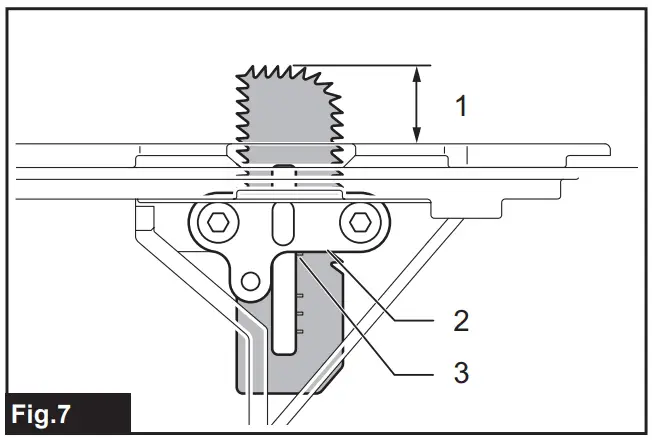 Adjusting depth of cut