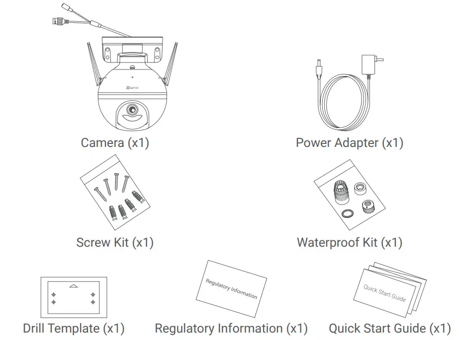 EZVIZ C8C 1080P Wifi Smart Home Outdoor Security Camera - figure 1