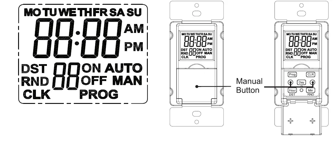 Maxxima MEW-DT1875 7-Day In-Wall Digital Timer-6