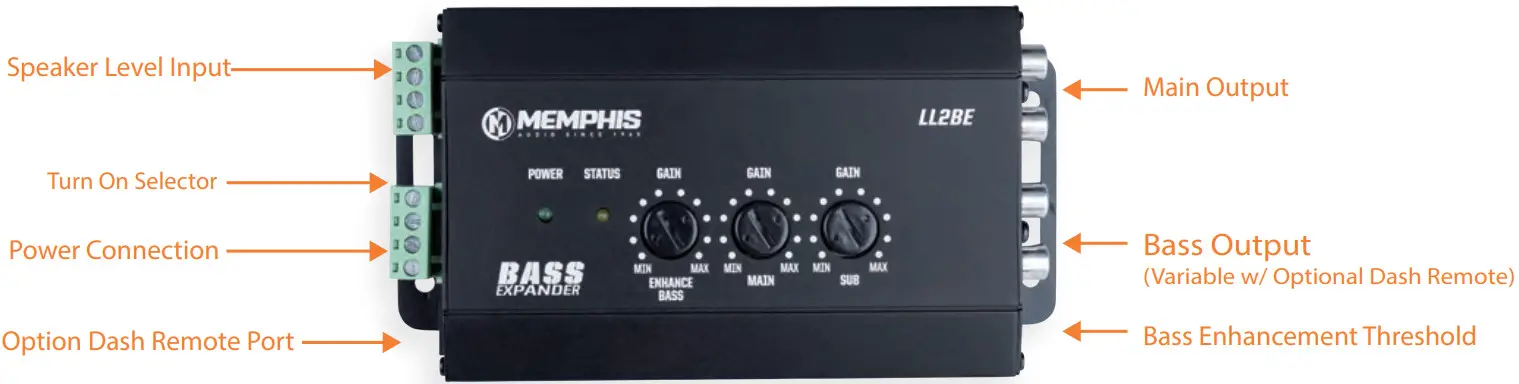 MEMPHIS LL2BE 2-Channel Line Output Converter with Digital Bass - Fig 3