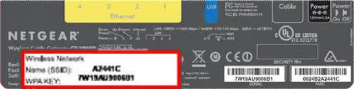 image of the MAC address label