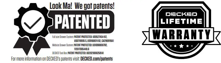 DECKED MG3 In Vehicle Storage System Instruction Manual - Certified icon