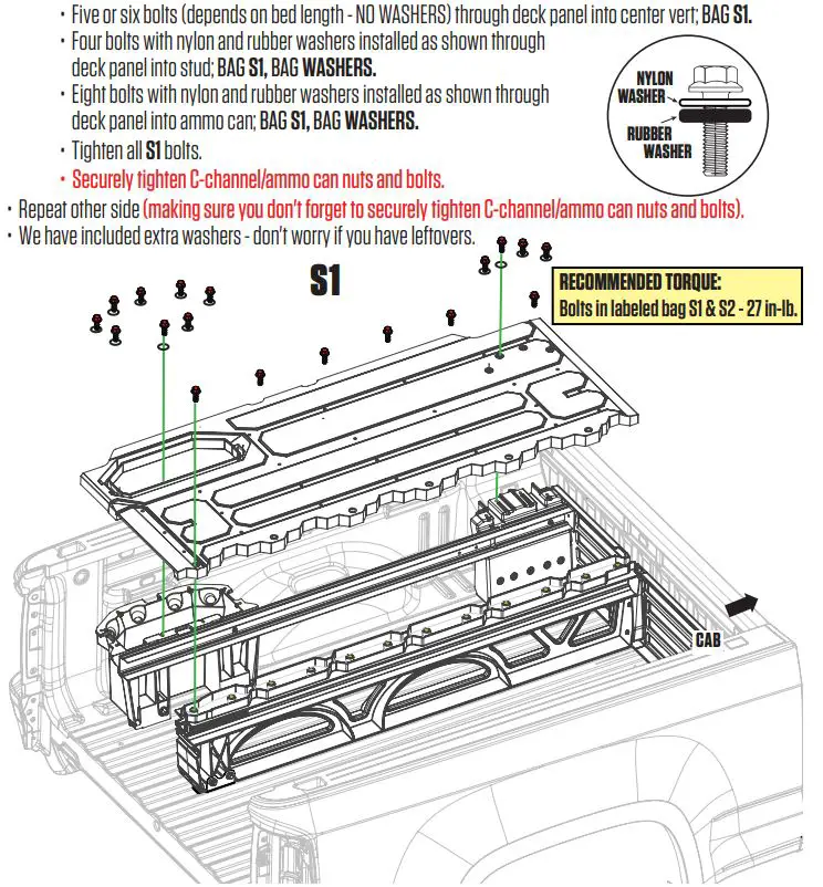 DECKED MG3 In Vehicle Storage System Instruction Manual - INSTALL DECK HALVES