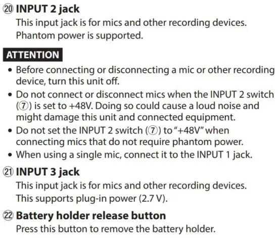 FIG 23 Names and Functions of Parts