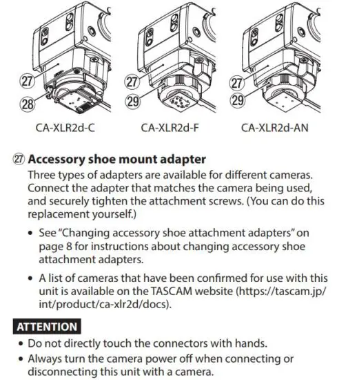 FIG 26 Accessory shoe attachment adapter parts