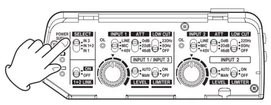 FIG 57 Connecting mics to the mini jack