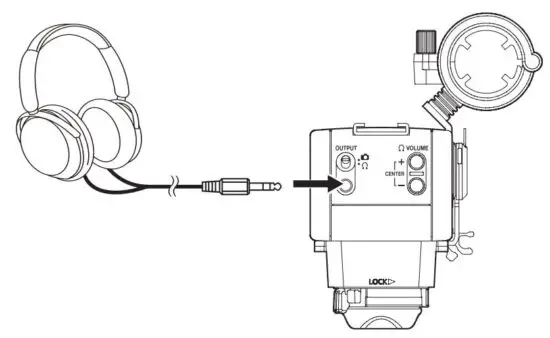 FIG 60 Connecting headphones