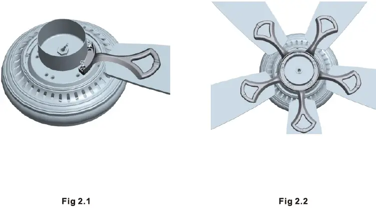 CARRO ADC525DL1 5 Blade Crystal Ceiling Fan-6