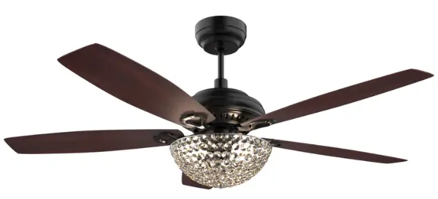 CARRO ADC525DL1 5 Blade Crystal Ceiling Fan