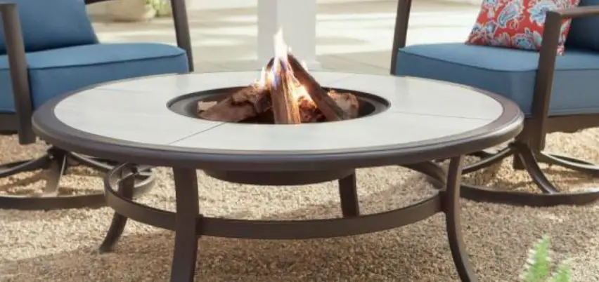 Hampton Bay 3022fp- Series Whitfield 38 In. Round Steel Tile Top Wood Burning Fire Pit User Guide