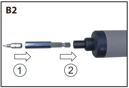 FERREX 702812 AU 3 6V Li ion Screwdriver Set - Before operation 3