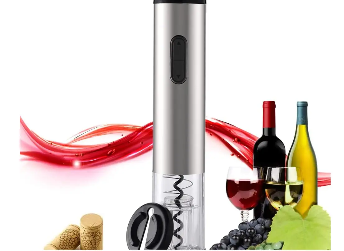 Cordless electric wine opener corkscrew