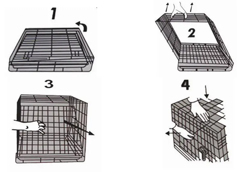 OYPLA PETS 4312 Dog Crate - disassemble