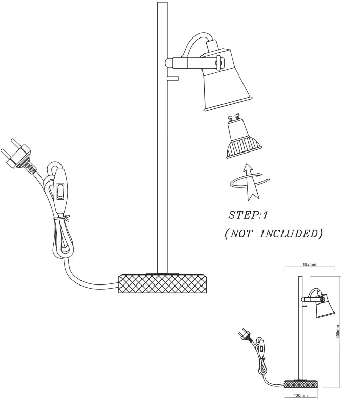 QAZQA 103998 Rural Table Lamp - Figure