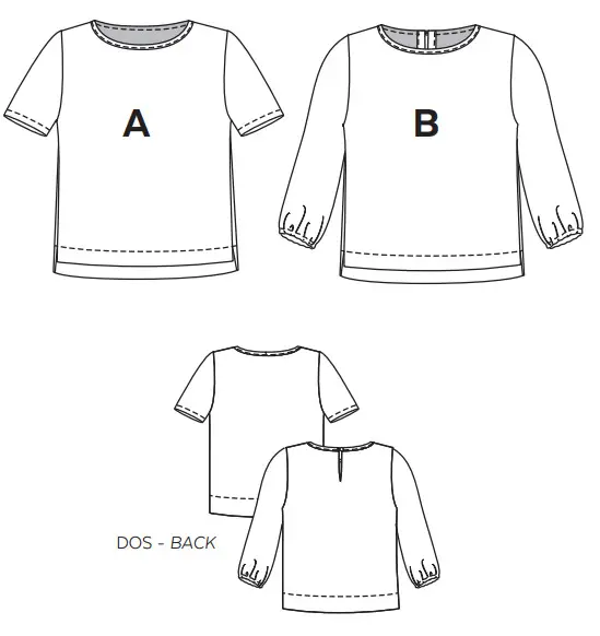 Jalie 3905 Round Neck Blouse