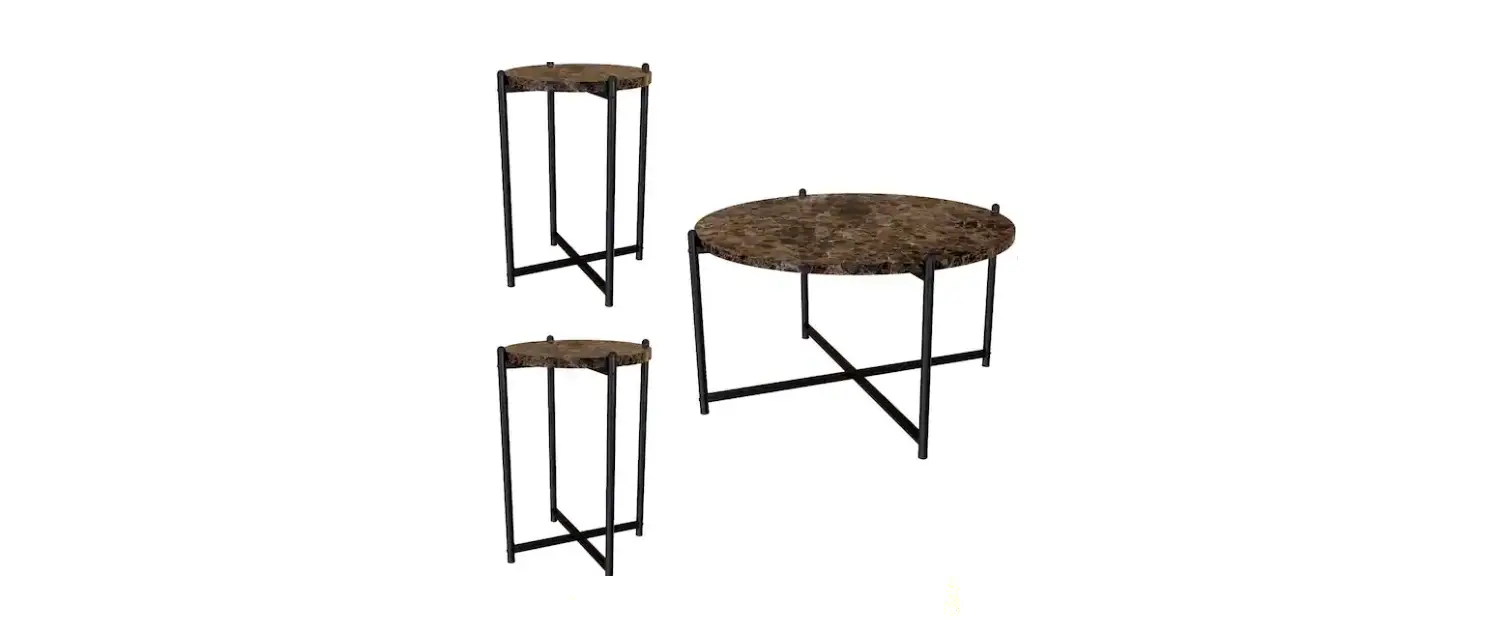 Mieres Wyzw898490971 Round Metal End Table Tray Accent Table Nightstand Bedside Table Sofa Instruction Manual