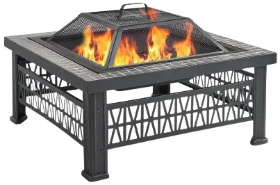 VonHaus 2500039 Square Fire Pit
