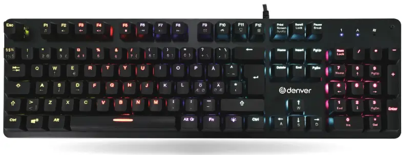 denver GKK330 RGB Mechanical Gaming Keyboard -