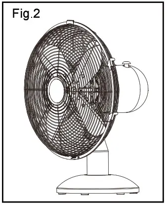 LIVING CO YF-AN1201 30cm Metal Table Fan - 5