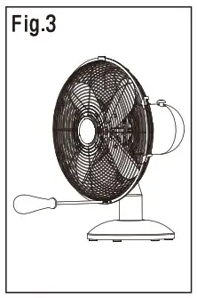 LIVING CO YF-AN1201 30cm Metal Table Fan - 6