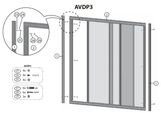 RAVAK AVDP3 +APSV Bathroom Door - 1
