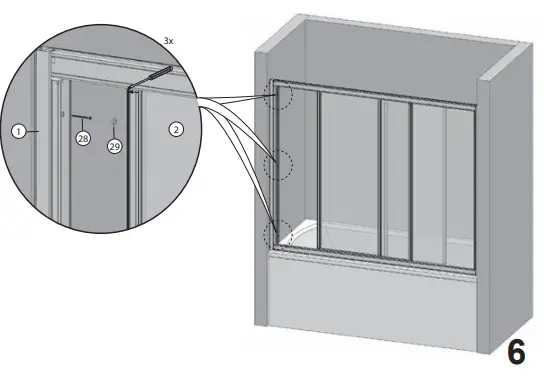 RAVAK AVDP3 +APSV Bathroom Door - 8