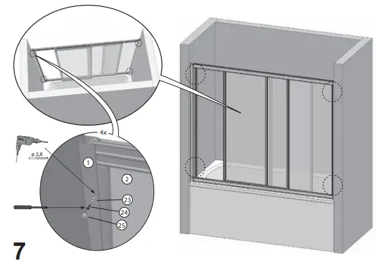 RAVAK AVDP3 +APSV Bathroom Door - 9
