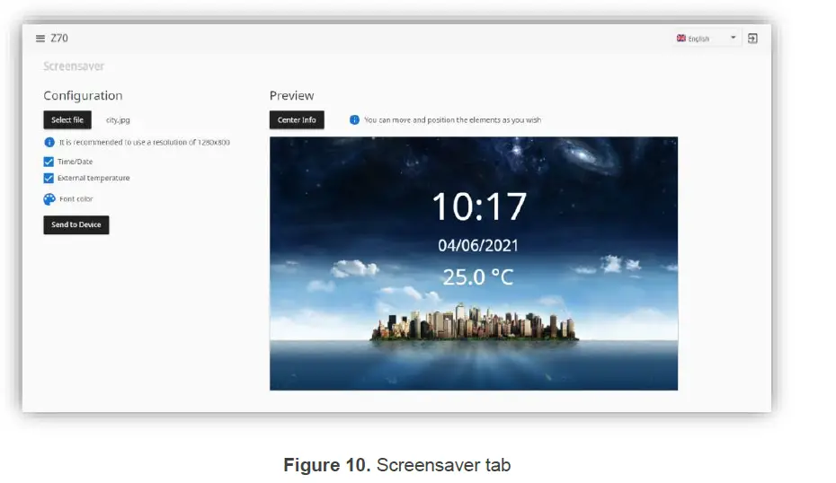 Zennio ZVIZ70V2 Color Capacitive Touch Panel fig 14
