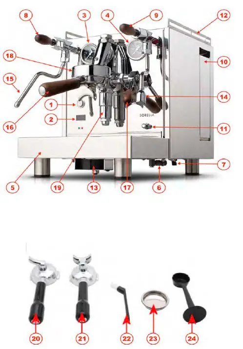CHRIS COFFEE 01005 Sorella Dual Boiler Espresso Machine-1